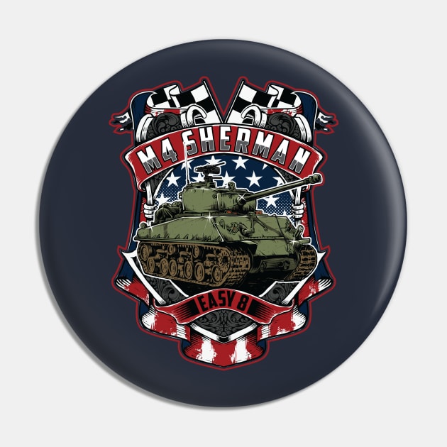 M 4 Sherman American Pin by Mako Design 