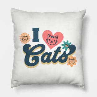 I Love Cats Pillow