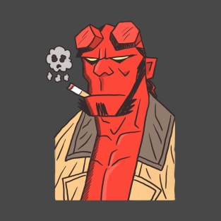 Hellboy On Smoke T-Shirt