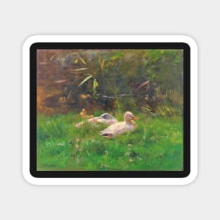 Ducks and ducklings - Willem Maris Magnet