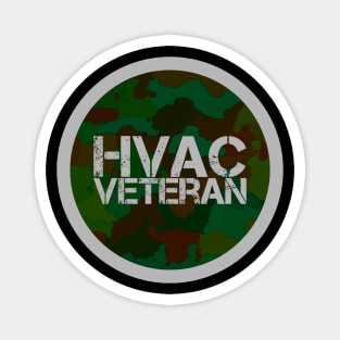 Hvac Veteran Green Camo Edit Magnet