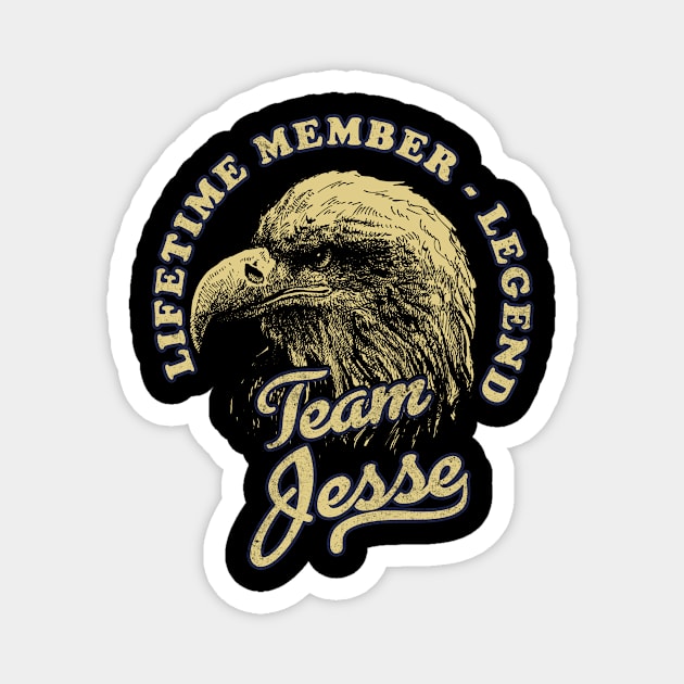 Jesse Name - Lifetime Member Legend - Eagle Magnet by Stacy Peters Art