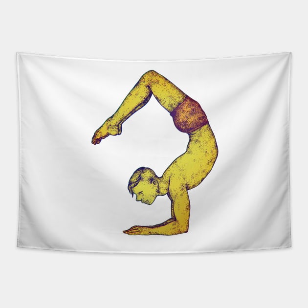 Yoga Scorpion Tapestry by ImmortalPink