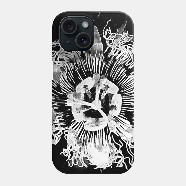 Black and White PassionFlower Phone Case by Banyu_Urip