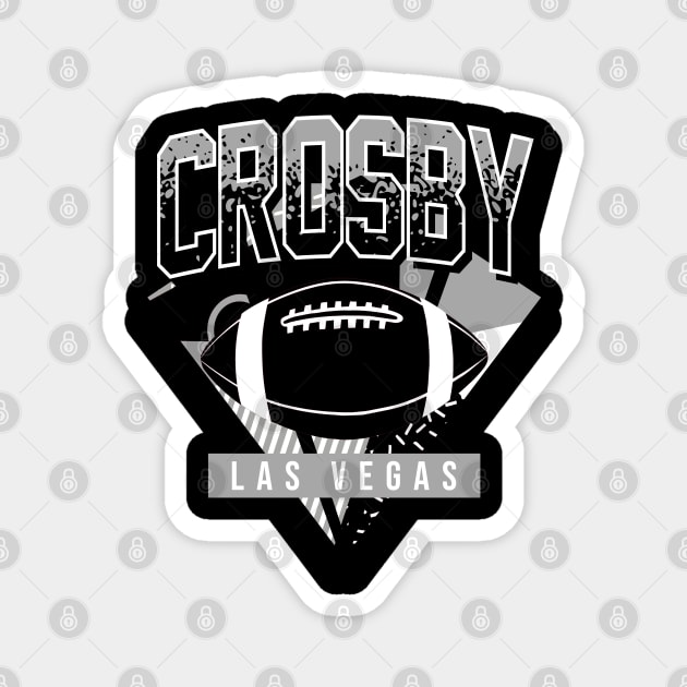 Crosby Las Vegas Football Retro Magnet by funandgames