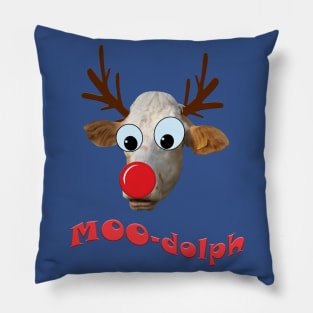 Moodolf Funny Rudolf Cow Pillow