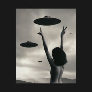 Woman Peace UFO "Good Vibes" Art by Cult Class