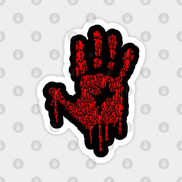 Zombie Hand Magnet by drewbacca