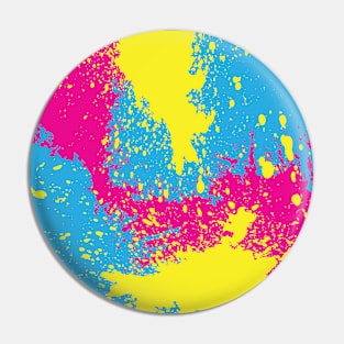 Hot Vax Summer Background Magenta Cyan Yellow Splatter Paint Pin