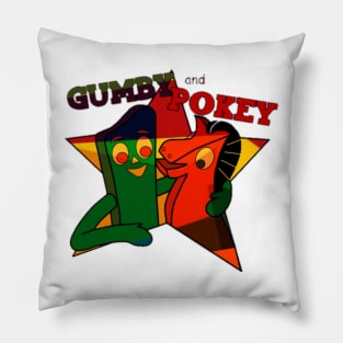 Gumby and pokey - Wpap Vintage Pillow