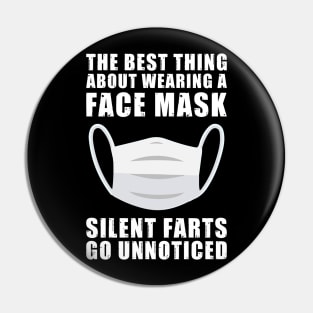 Funny Face Mask Joke Design Pin