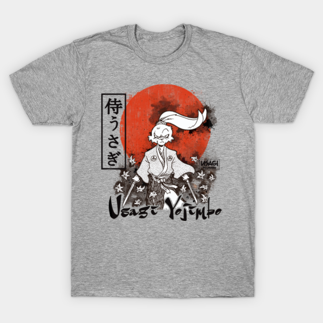 Usagi Yojimbo Kanji Red Sun - Usagi Yojimbo Rabbit - T-Shirt
