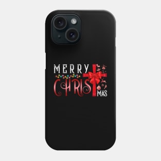 Merry ChristMas Cross Christian Religious Christmas Quotes Phone Case