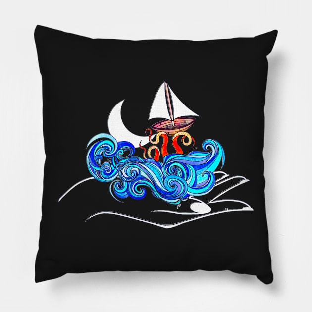 Come Sail Away Pillow by exentric-wren