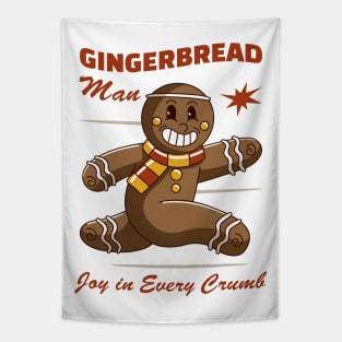 Joyful Gingerbread Man Tapestry