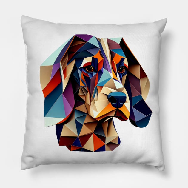 Abstract puppy Pillow by stkUA