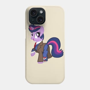 Twilight Sparkle as the 10th Doctor Phone Case