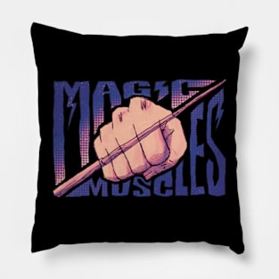 Mashle Magic and Muscles Mash Fist x Wand with Cool Streetwear Graffiti Black Line Pillow