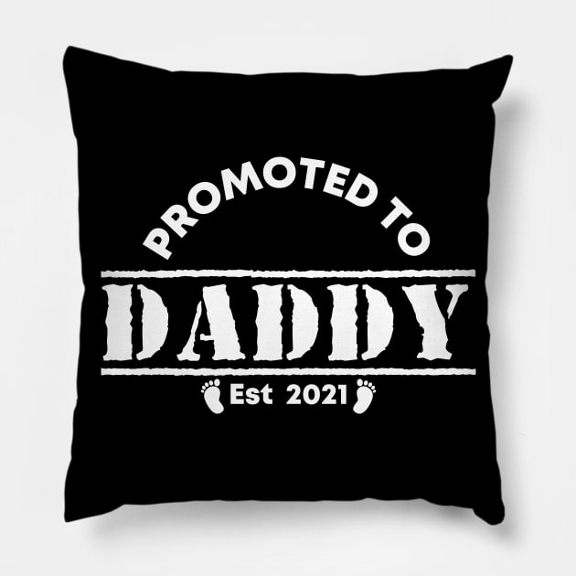 Vintage Promoted to Daddy 2021 new Dad gift Daddy Pillow by Abko90