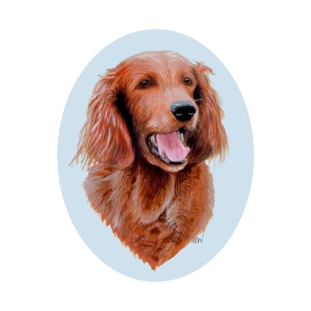 Irish Setter Painting by Sandra Warmerdam