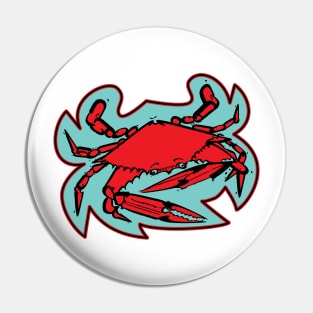 Ruby Crab Pin