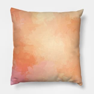 Peach Summer Abstract Painting Pillow