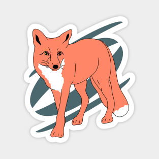 Fox Lineart Magnet