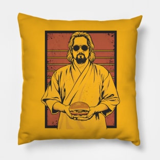 big lebowski the dude abides burger Pillow