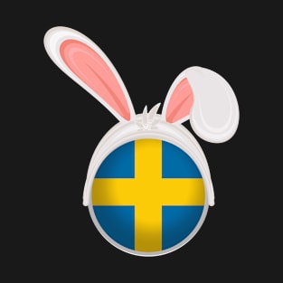 happy easter Sweden bunny ears flag cute designs T-Shirt