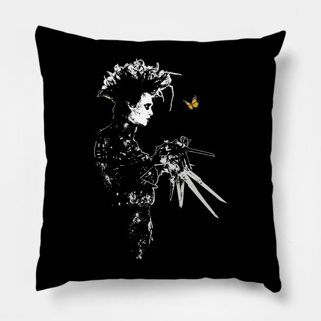 Edward Scissorhands retro Pillow by CelestialCharmCrafts