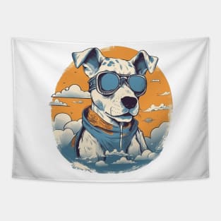 Dog with sunglasses Tapestry