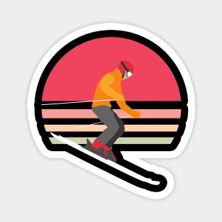 Ski Resort Fun Winter Sports Player Magnet