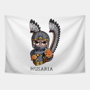 Feathers of Valor: Winged Hussar Design Tapestry