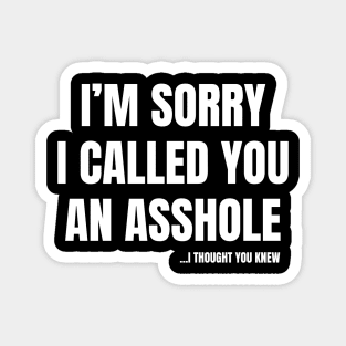 I'm Sorry I Called You An A**hole Magnet
