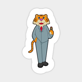 Tiger as Groom with Wedding ring Magnet