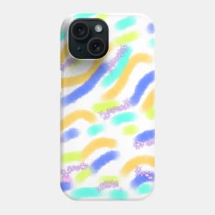 Colorful watercolor abstract glitter art Phone Case