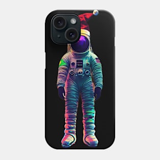 Astronaut With Christmas Hat Phone Case