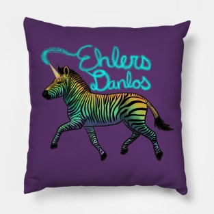 Ehlers Danlos Rainbow Zebracorn Pillow