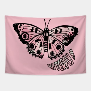 pink BUTTERFLY LOVER gift with cool pink wings Tapestry