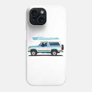 Truck bronco 1986 f150 xlt 4x4 skull metal aqua Phone Case