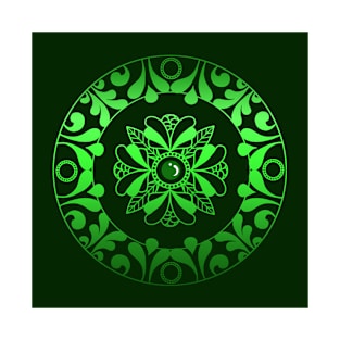 Green Gradient Mandala T-Shirt