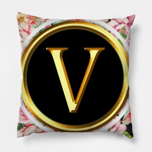 Letter V Shirt Alphabet Letter V Different Colors Pillow