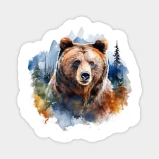 Watercolor Bear Magnet