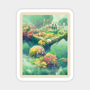 Beginning of Autumnal Fall Season Magical Jungle in Sky Fall Vibes Green City Magnet