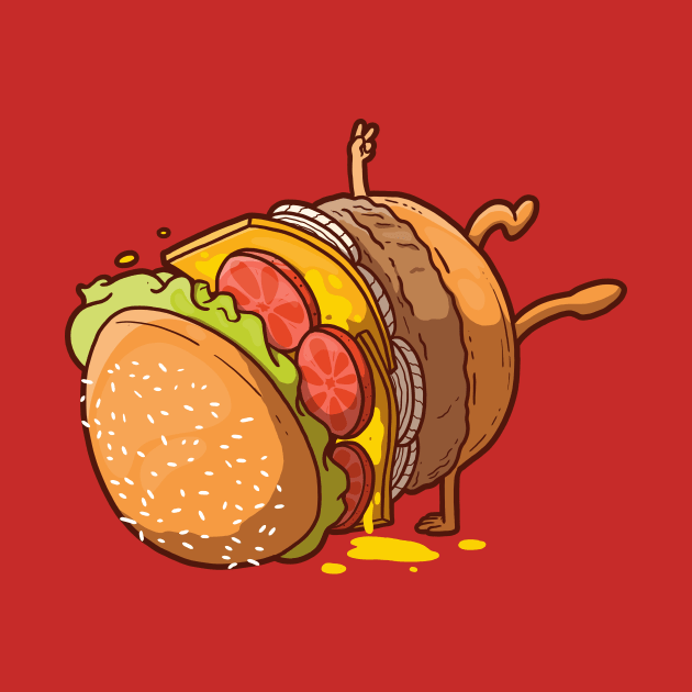 Breakdancing Hamburger by SLAG_Creative