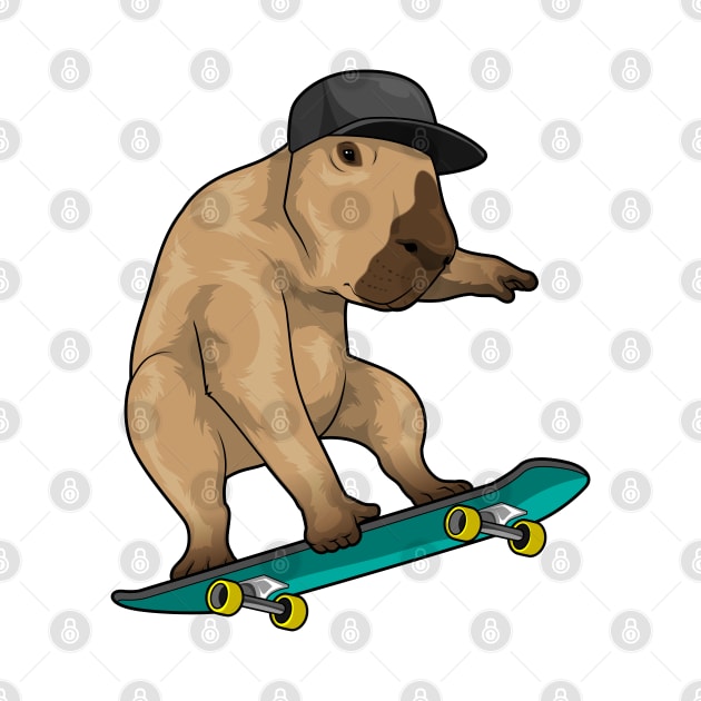 Capybara Skater Skateboard Sports by Markus Schnabel