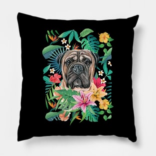 Tropical Bullmastiff Pillow