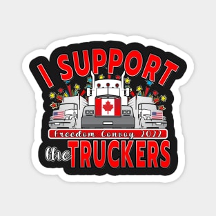 FREEDOM CONVOY OTTAWA TRUCKERS - FREEDOM CONVOY 2022 UNTIL WE ARE ALL FREE LETTERS BLACK Magnet