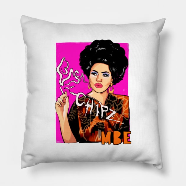 Baga Chipz Merch Pillow by arnaagus