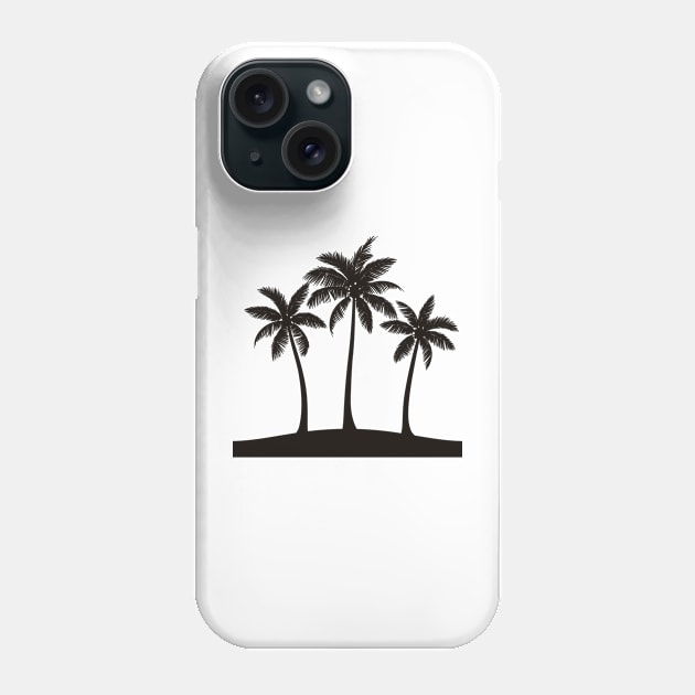 Silhouette Serenity - Long Palm Trees Phone Case by Pieartscreation